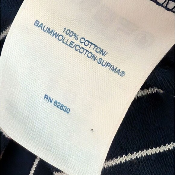 Land's End supima cotton striped turtleneck long-line tunic soft cozy Peru XL/18 - Picture 6 of 9